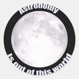 Astronomie-Vollmond Runder Aufkleber
