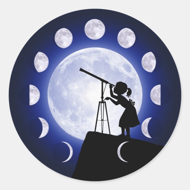 Astronomieaufkleber Runder Aufkleber (Vorderseite)