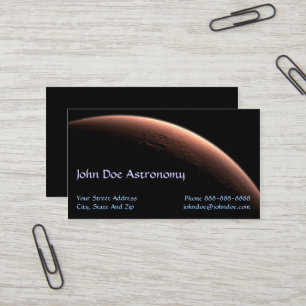 Astronomin Astronomie Solar System Business Card Visitenkarte