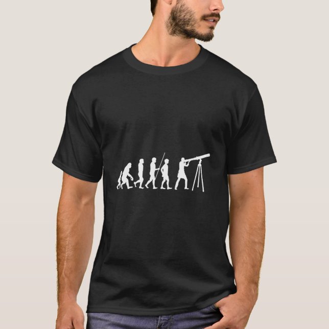 Astronomin Evolution Astronomie T-Shirt (Vorderseite)