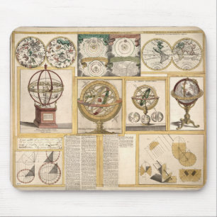Astronomische Instrumente Himmelskarte Weltkarte Mousepad