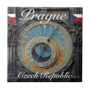 Astronomische Tschechische Republik Uhr Prags Fliese