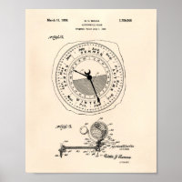 Astronomische Uhr 1922 Patent Art Old Peper