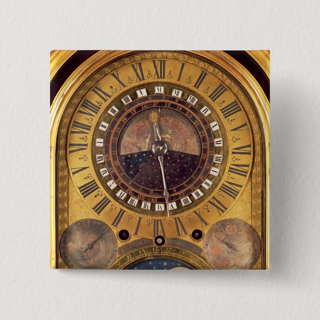Astronomische Uhr hergestellt für den großartigen Button (Vorderseite)