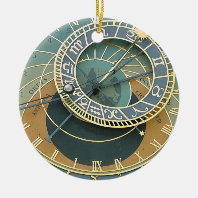 Astronomische Uhr Keramikornament (Vorne)