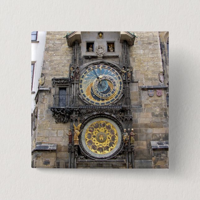 Astronomische Uhr oder Prag Orloj Button (Vorderseite)