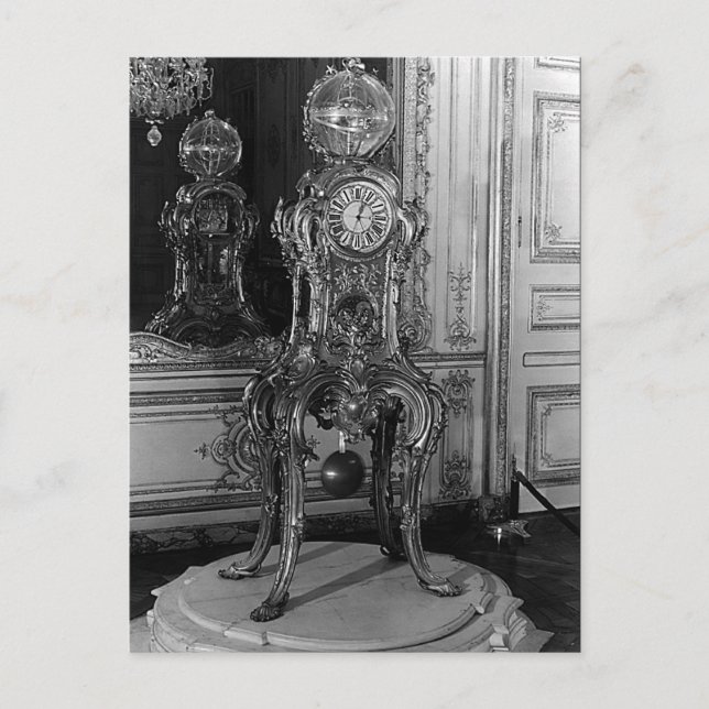 Astronomische Uhr Vintag Paris Palace Versailles Postkarte (Vorderseite)