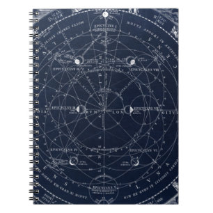 Astronomische Vintage Marine Notizblock