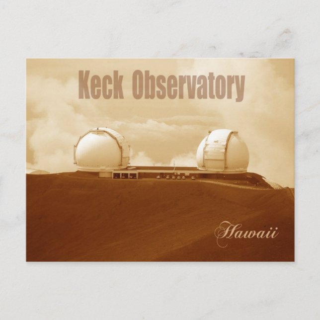 Astronomisches Observatorium Keck, Mauna Kea, Hawa Postkarte (Vorderseite)