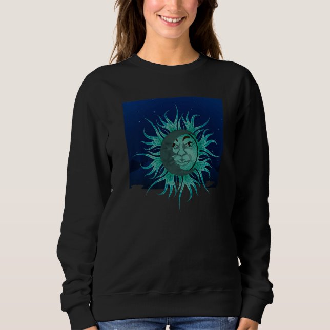 Astronomy Celestial Bodies Sun Moon Boho Astrology Sweatshirt (Vorderseite)
