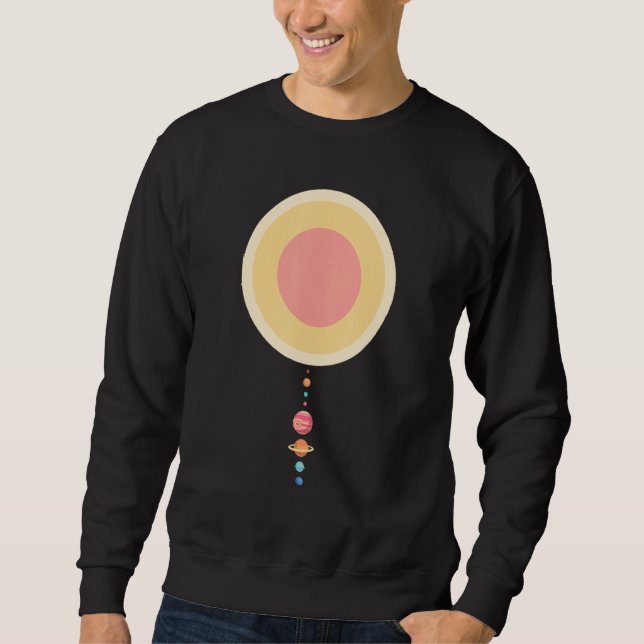 Astronomy Space Geeks Scale Model Solar System Pla Sweatshirt (Vorderseite)
