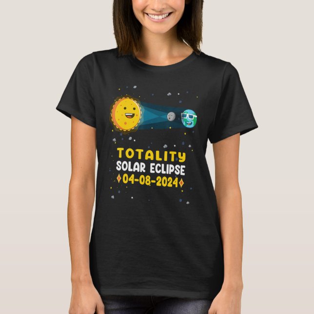 Astronomy  Total Solar Eclipse 2024 Totality 04 08 T-Shirt (Vorderseite)