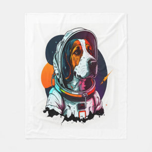 Astronout Dog Mascot Fleecedecke