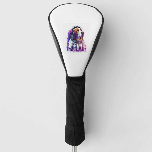Astronout Dog Mascot Golf Headcover (Vorderseite)