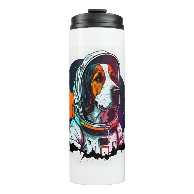 Astronout Dog Mascot Thermosbecher (Vorderseite)