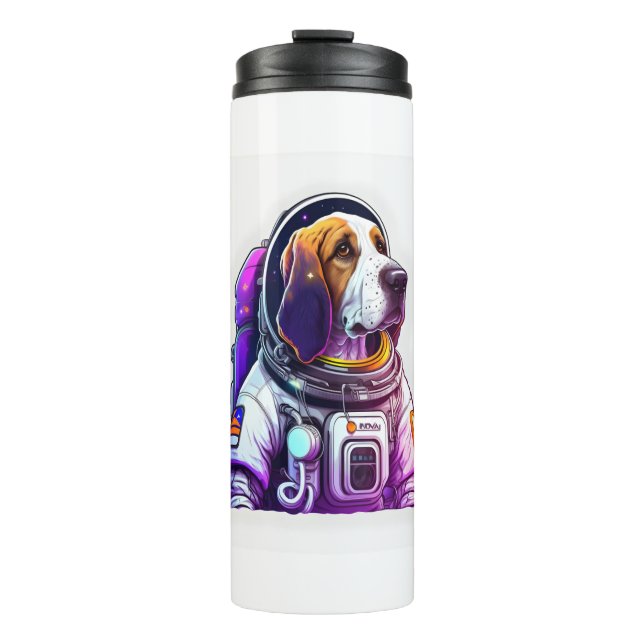 Astronout Dog Mascot Thermosbecher (Vorderseite)