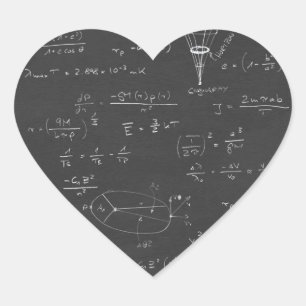 Astrophysikdiagramme und -formeln Herz-Aufkleber