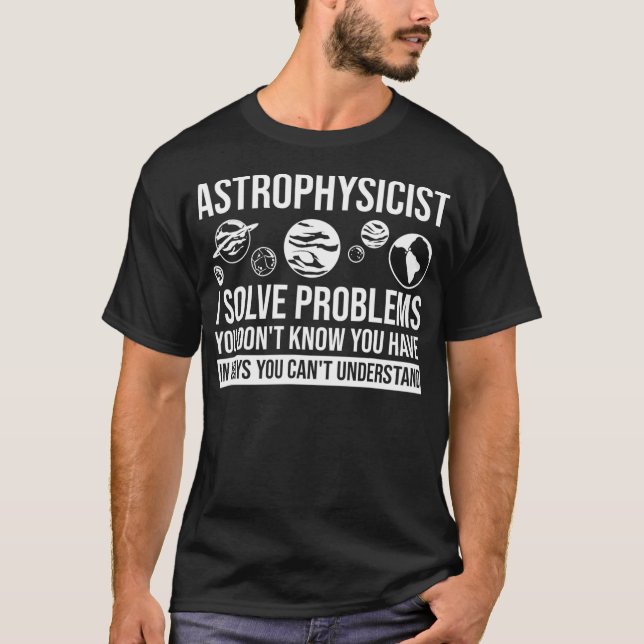 Astrophysiker Astrophysik-Astronomie Teleskop T-Shirt (Vorderseite)