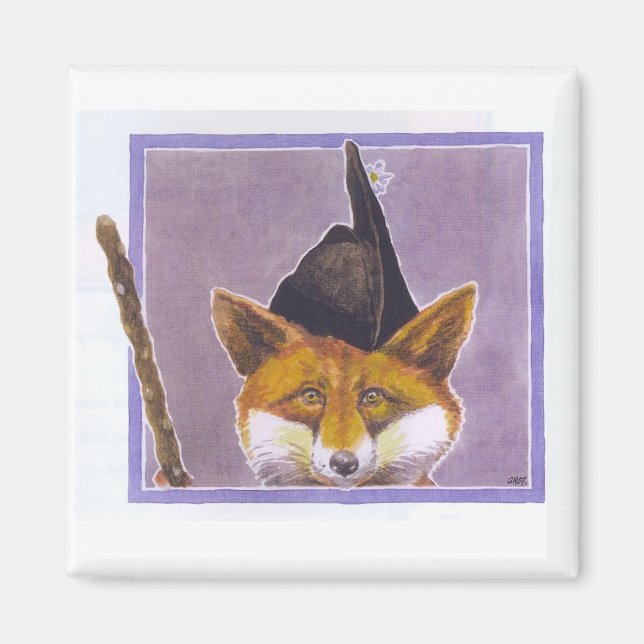 Asturian Fox Magnet Square (Vorne)
