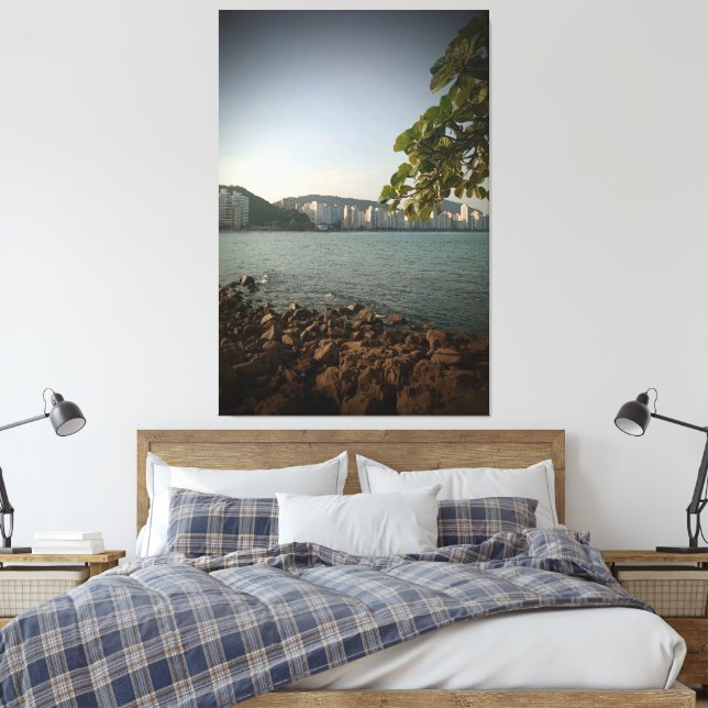 Astúrias Beach Guarujá Brasilien Leinwanddruck (Insitu (Schlafzimmer))