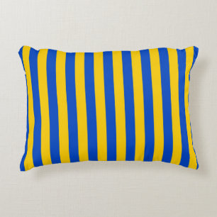 Asturias Schweden Flagge Streifen gelb blau Muster Dekokissen