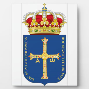 Asturias-Wappen (Spanien) Fotoplatte