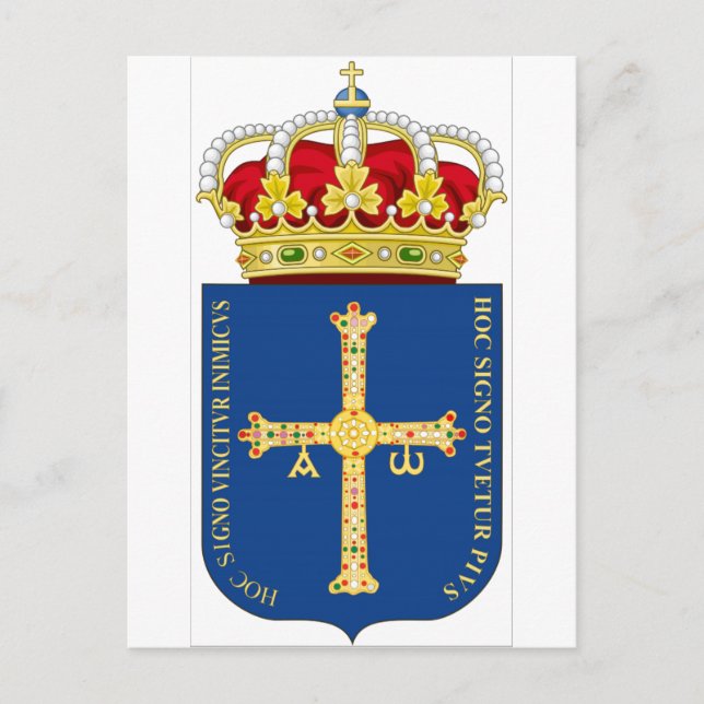 Asturias-Wappen (Spanien) Postkarte (Vorderseite)