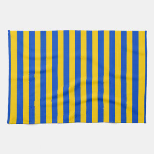 Asturien Schweden Flagge Streifen gelb blau Muster Geschirrtuch