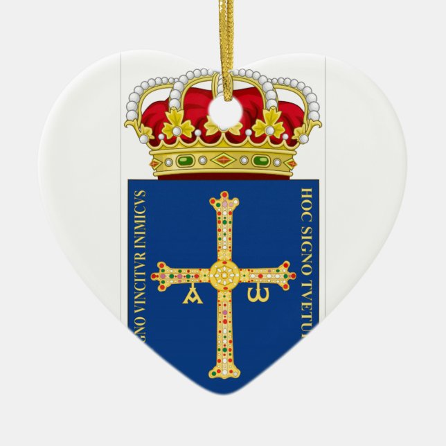 Asturien-Wappen (Spanien) Keramikornament (Vorne)