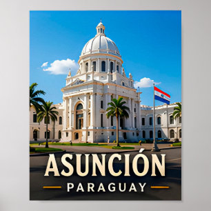Asunción Flussufer Charme und paraguayisches Erbe Poster