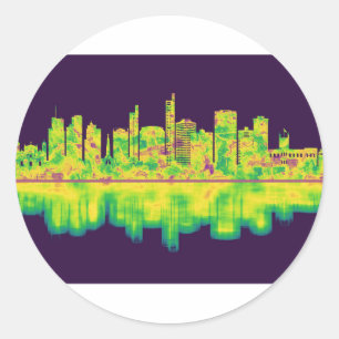 Asuncion Paraguay Skyline Runder Aufkleber