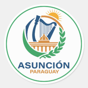 Asunción Paraguay Südamerika Runder Aufkleber