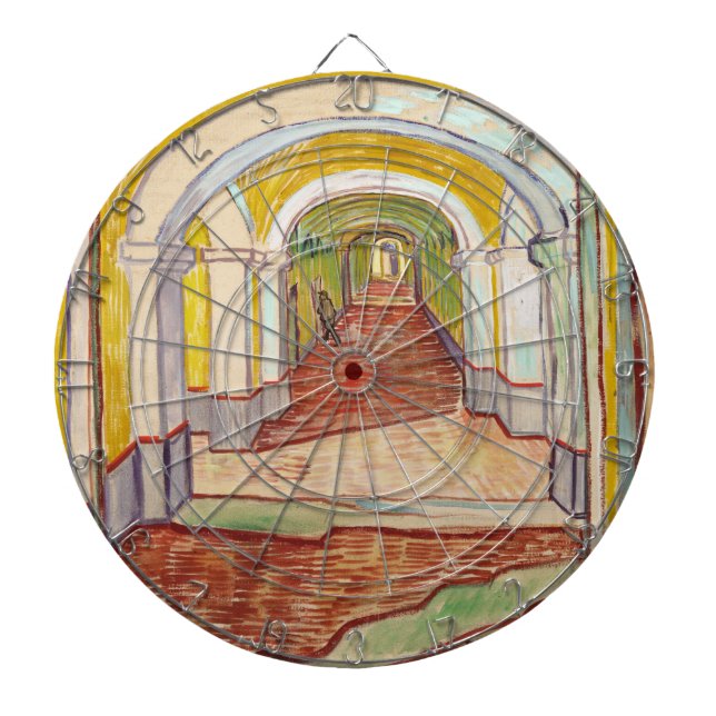 Asylkorridor (von Vincent van Gogh) Dartscheibe (vorne)