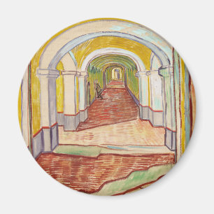 Asylkorridor (von Vincent van Gogh) Magnet