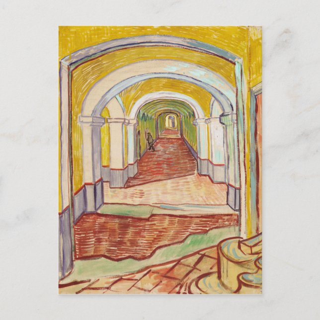 Asylkorridor (von Vincent van Gogh) Postkarte (Vorderseite)