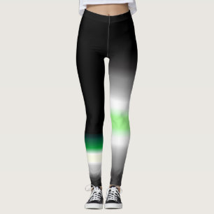 Asymetrisches agender aro aromantic Stolzflaggen Leggings