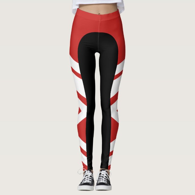 Asymetrisches Seitenband Leggings (Vorderseite)