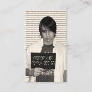asyrum Mugshot wollte Plakat Visitenkarte