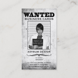 asyrum Wanted Plakat Visitenkarte