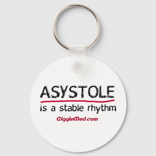 Asystole Medical Spaß Schlüsselanhänger (Vorderseite)