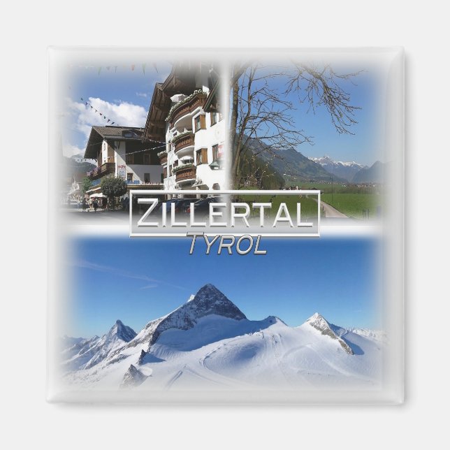 AT0019 Europa, Österreich, Tirol, Zillertal, Kühls Magnet (Vorne)