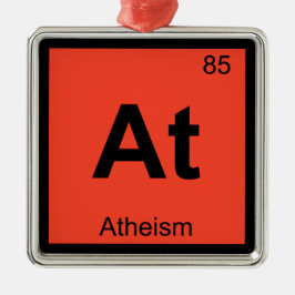 AT - Atheismus Philosophie Chemie Symbol Ornament Aus Metall