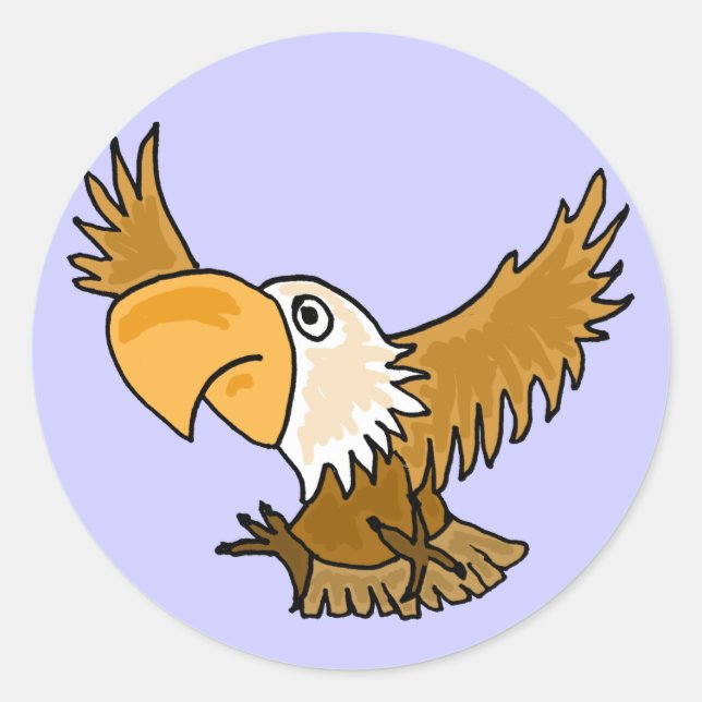 AT- Funny Cartoon Adler Stickers (Vorderseite)