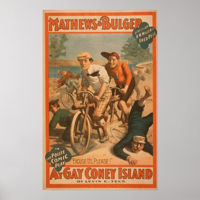 "At gay Coney Island" Musical Comedy Poster #1 (Vorne)
