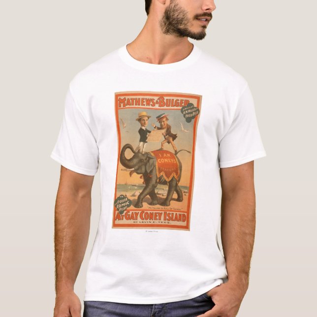 "At gay Coney Island" Musical Comedy Poster #3 T-Shirt (Vorderseite)