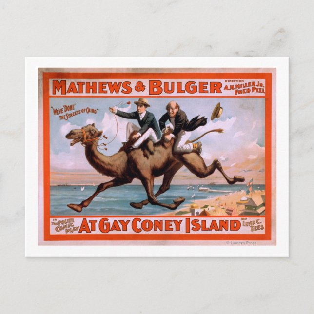 "At gay Coney Island" Musical Comedy Poster #4 Postkarte (Vorderseite)