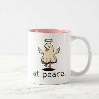 At Peace Angel Gans, Halloween Dark Humor Geschenk Zweifarbige Tasse