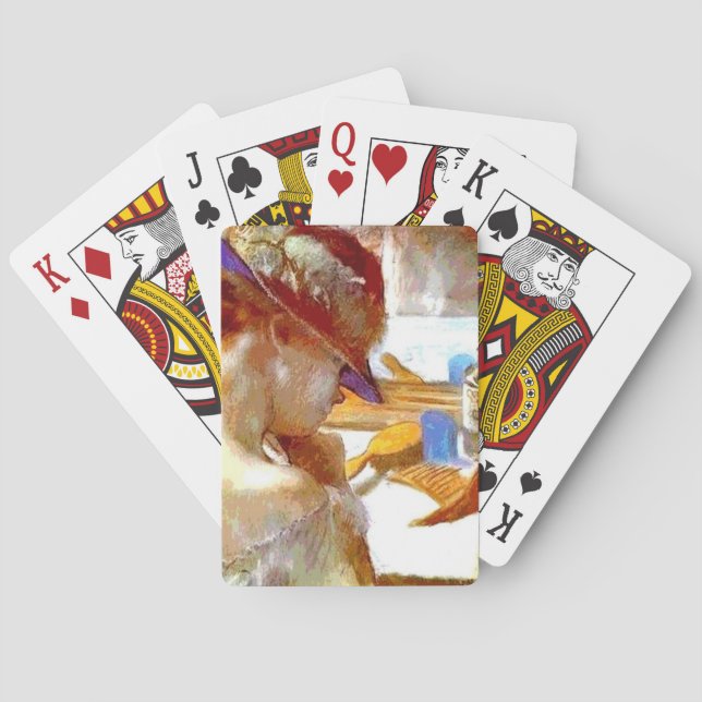 "At the Mirror" von Edgar Degas Spielkarten (Rückseite)