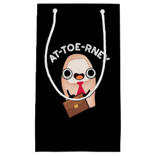 at-toe Funny Attorney Toe Pun Dark BG Kleine Geschenktüte