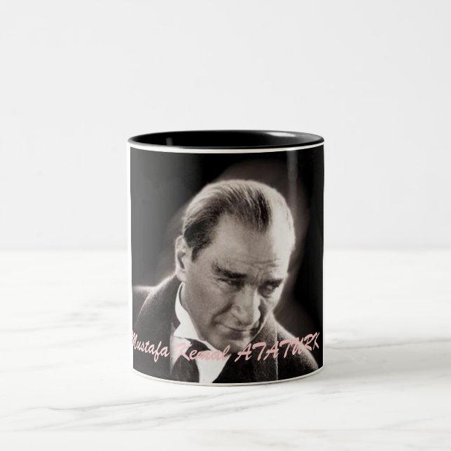 ATA, Mustafa Kemal ATATURK Zweifarbige Tasse (Mittel)